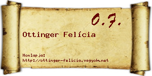 Ottinger Felícia névjegykártya